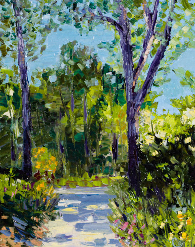Purple Trees in the Garden