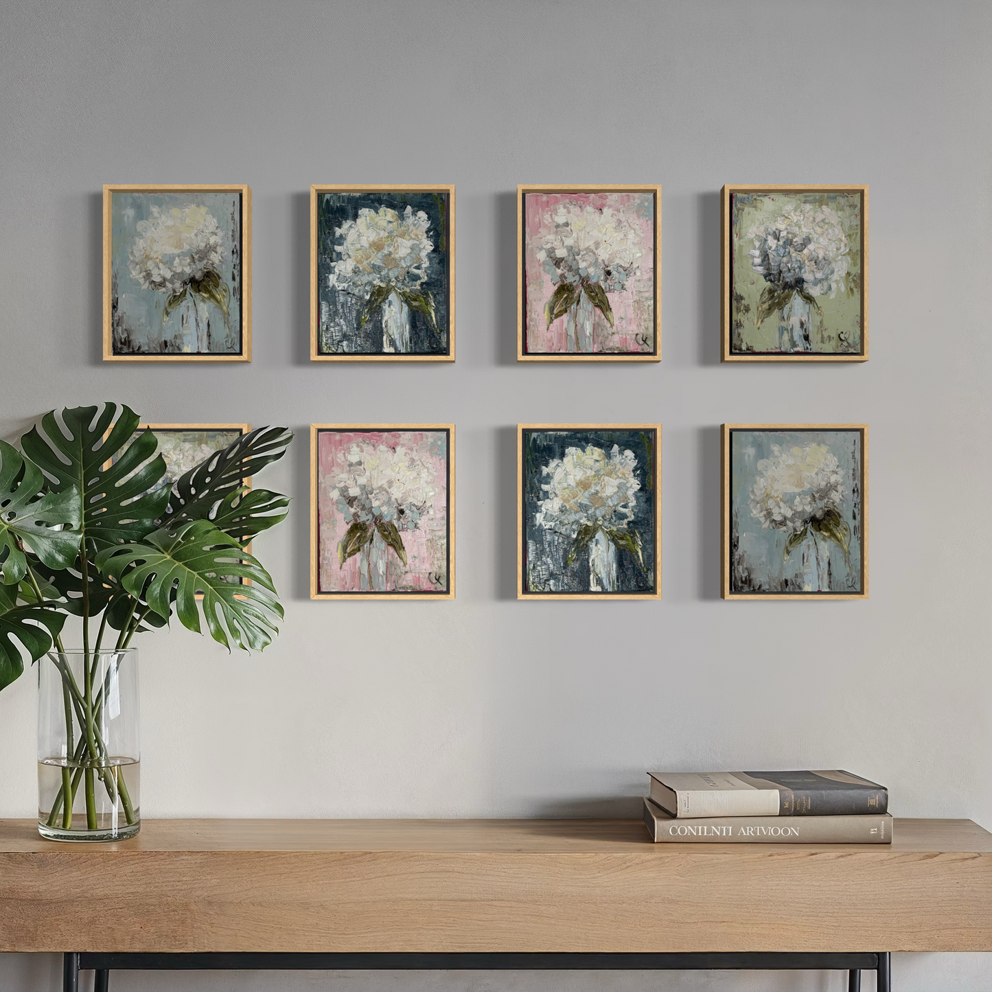 White Hydrangea Gallery Wall Options -2 paintings