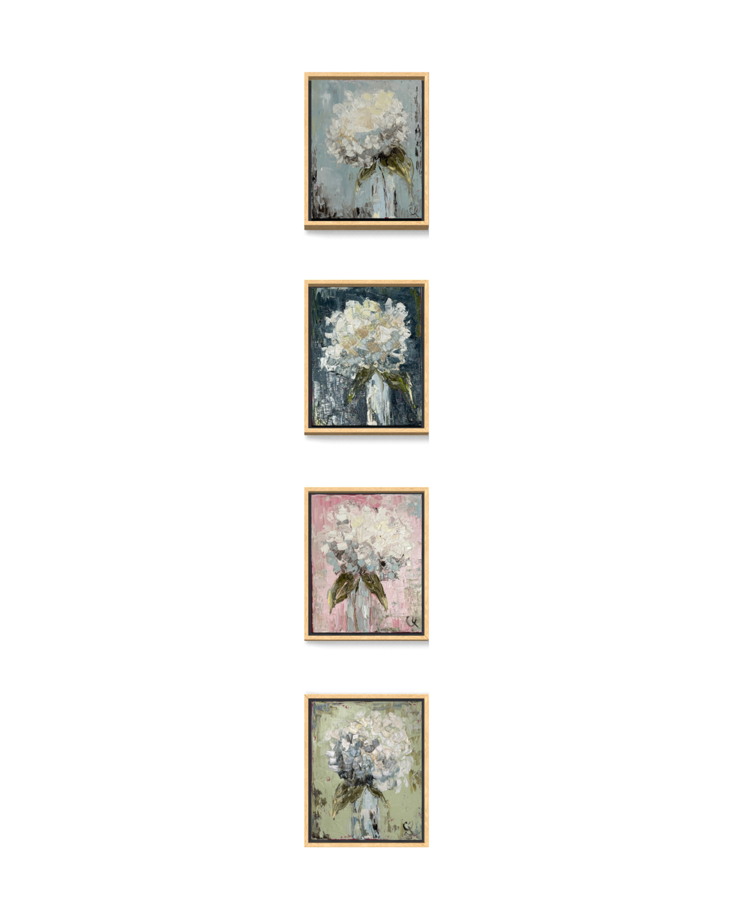 White Hydrangea Gallery Wall Options -2 paintings