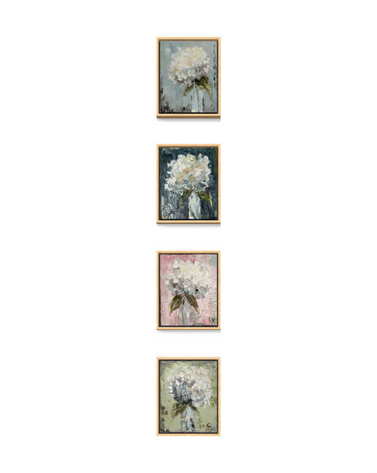 White Hydrangea Gallery Wall Options -2 paintings