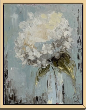 White Hydrangea-Sky blue