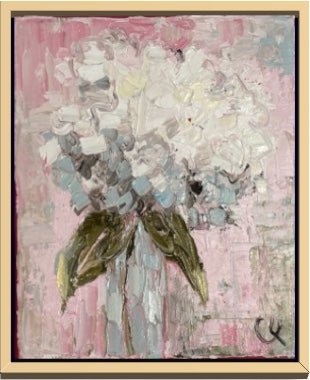 White Hydrangea- blush pink