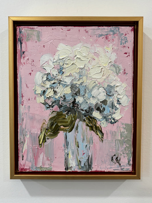 White Hydrangea- blush pink